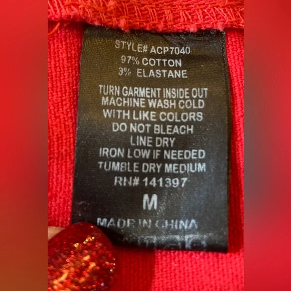 ASTR The Label Nixon Cropped Wide Leg Scarlet Red Denim Pant Womans SZ Med - Picture 12 of 16